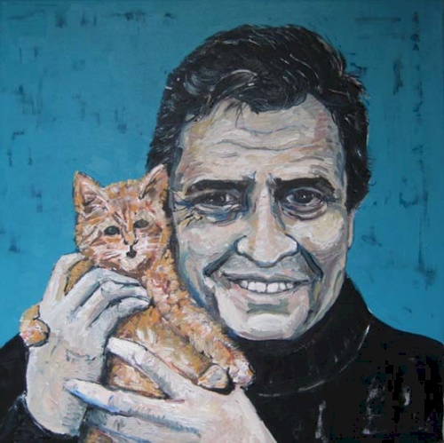 Johnny Cash with Kitten
