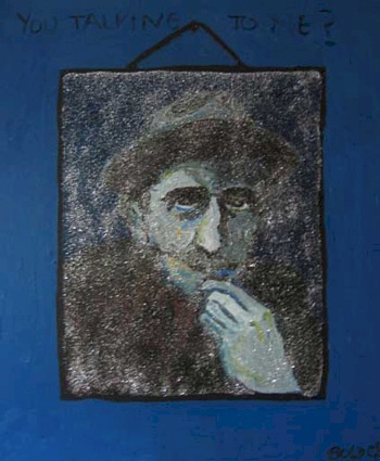 billy childish looking in the mirror