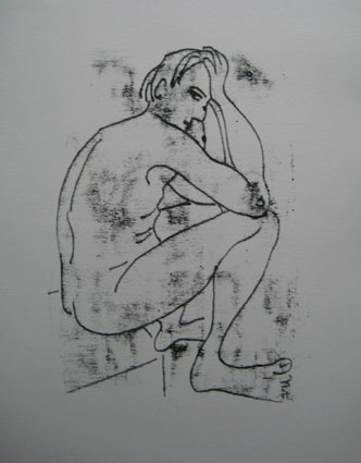 Ben - mono print